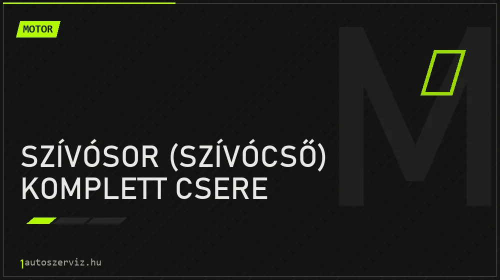 Szívósor (szívócső) komplett csere javítás - motorjavítás