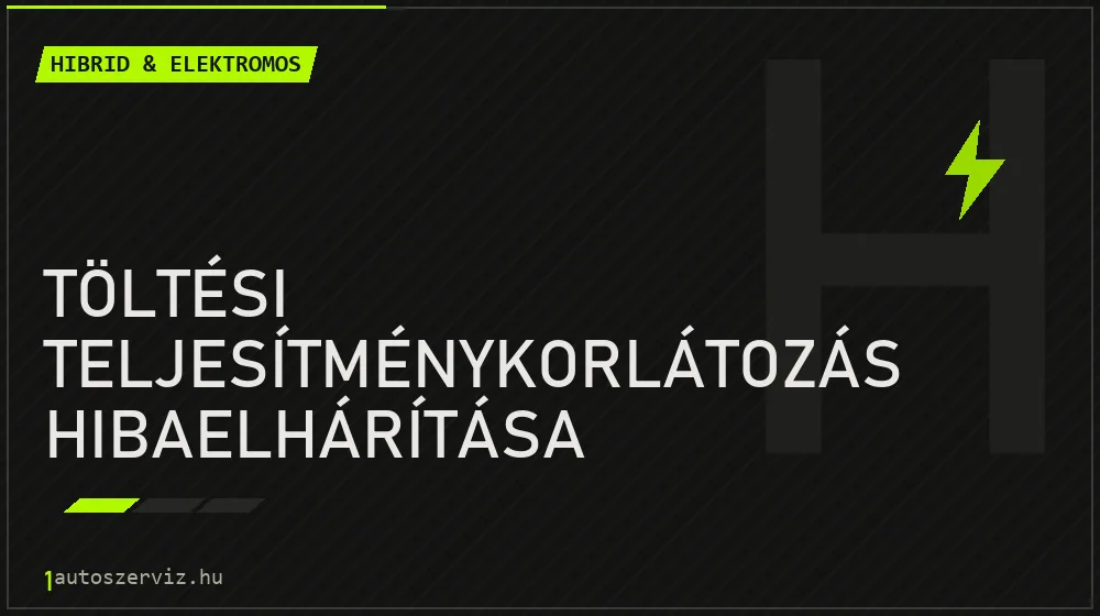 Töltési teljesítménykorlátozás hibaelhárítása - Hibrid & elektromos Budapesten