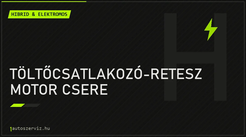 Töltőcsatlakozó-retesz motor csere - Hibrid & elektromos Budapesten