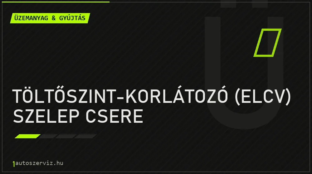 Töltőszint-korlátozó (ELCV) szelep csere javítás - üzemanyagrendszer-javítás