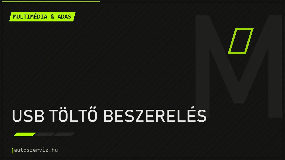 USB töltő beszerelés javítás - multimédia- és asszisztensrendszer-javítás