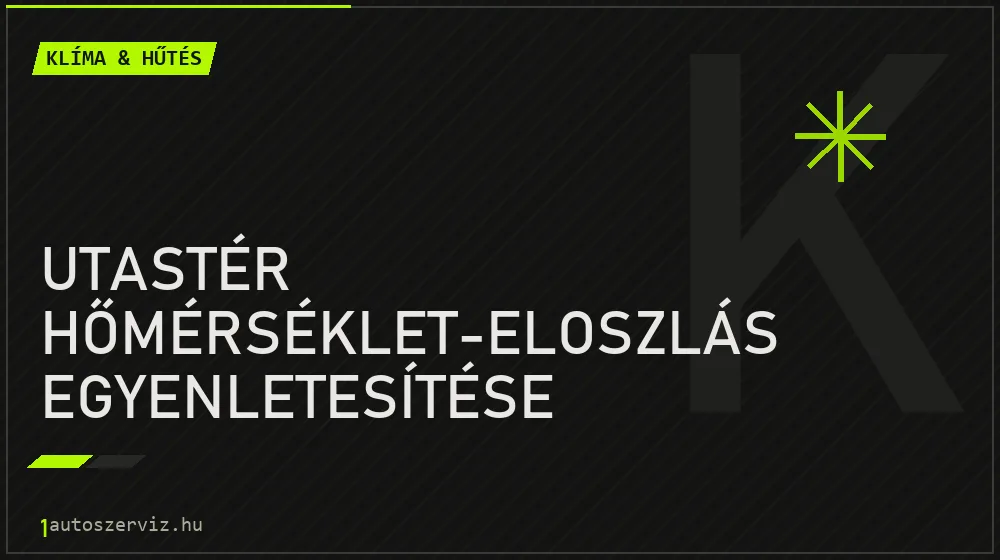 Utastér hőmérséklet-eloszlás egyenletesítése zsalubeállítással - Klíma & hűtés Budapesten