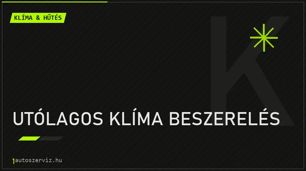 Utólagos klíma beszerelés - Klíma & hűtés Budapesten