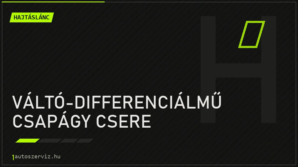 Váltó-differenciálmű csapágy csere - Hajtáslánc Budapesten