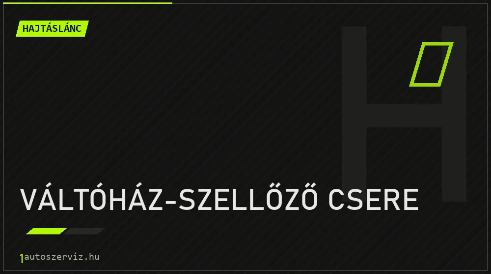 Váltóház-szellőző csere javítás - hajtáslánc-javítás